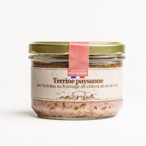 Terrine paysanne des Pyrénées au fromage de chèvre et vin de noix